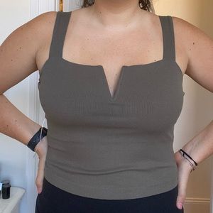 Olive tank top